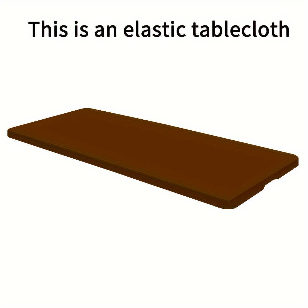 1pc Rectangular Semi-Circle Tablecloth, Wrinkle-Resistant Washable Stretch Fit Polyester Table Cover, Suitable for Parties, Weddings, Gardens, Outdoor, Dining, Picnic