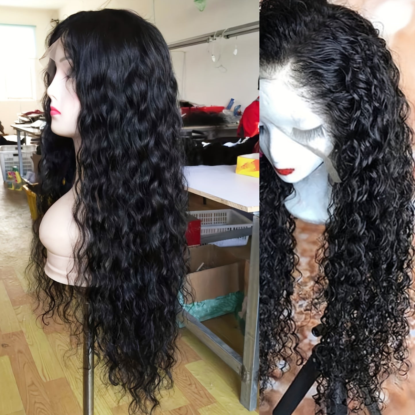 Long Black Loose Curly Synthetic Wig