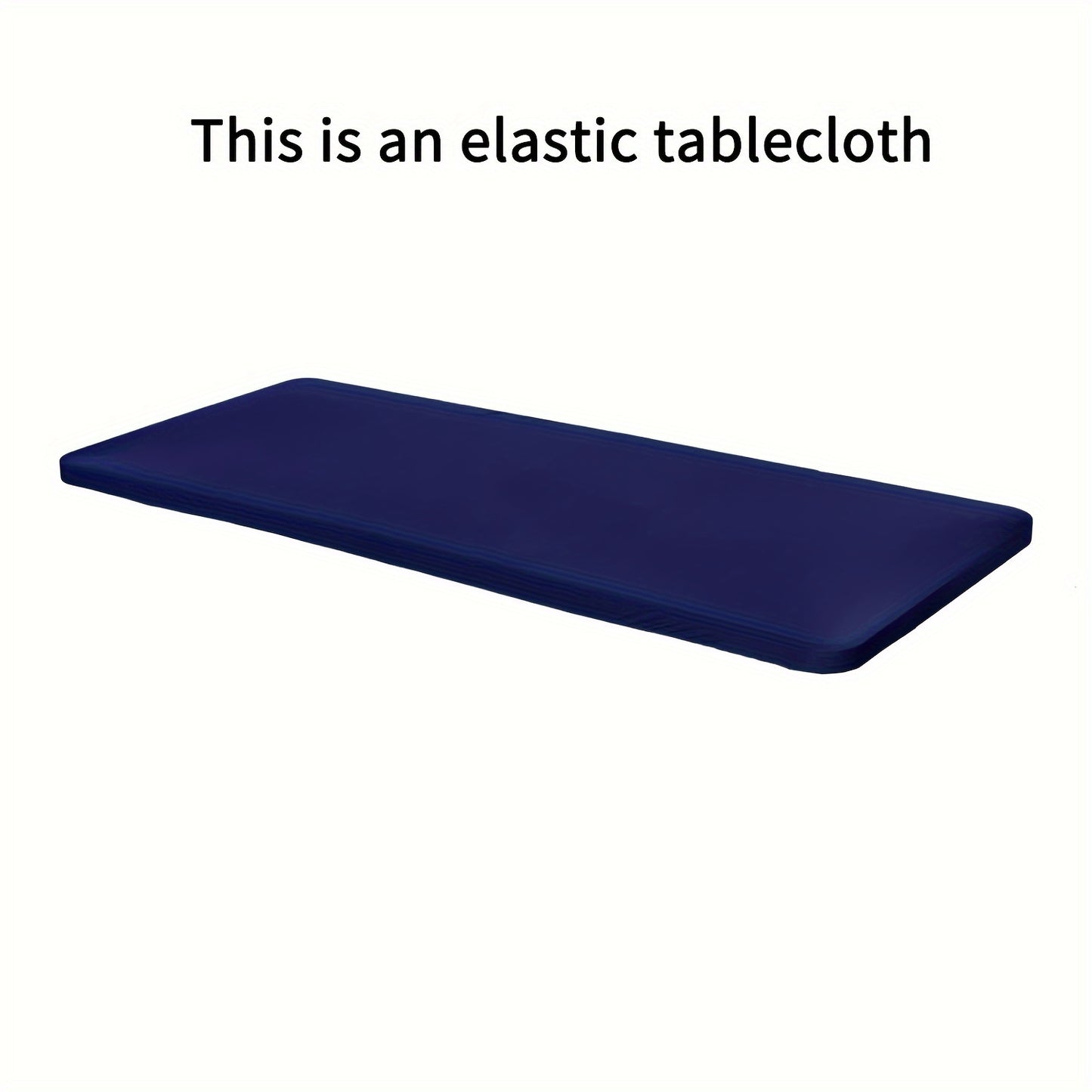 1pc Rectangular Semi-Circle Tablecloth, Wrinkle-Resistant Washable Stretch Fit Polyester Table Cover, Suitable for Parties, Weddings, Gardens, Outdoor, Dining, Picnic