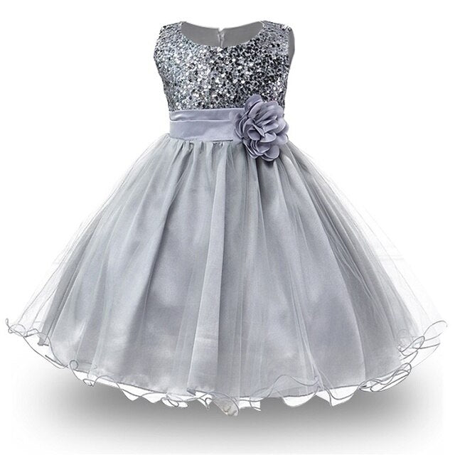 Christmas Girl Dress Princess Wedding Party sequins Sleeveless New Year Clothes-Girls Sequin Dress-Top Super Deals-as picture 10-3T-Free Item Online