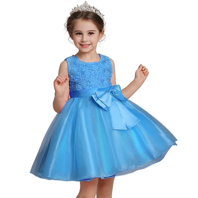 Girls Embroidery Kids Dresses Princess Dress New Year
