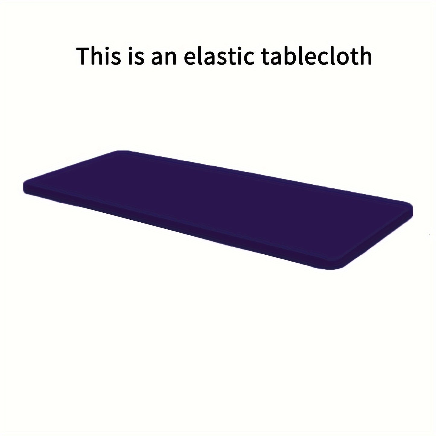 1pc Rectangular Semi-Circle Tablecloth, Wrinkle-Resistant Washable Stretch Fit Polyester Table Cover, Suitable for Parties, Weddings, Gardens, Outdoor, Dining, Picnic