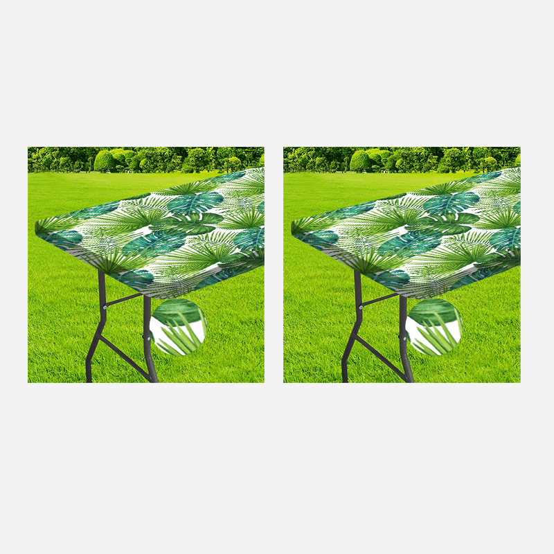 One Elastic-Edged Washable Outdoor Tablecloth - Durable Polyester Tablecloth, Suitable for Camping, Picnics, Garden Parties - Bright Colors, Suitable for Indoor/ Outdoor Use, Machine Washable, Outdoor Tablecloth | Vivid Desig