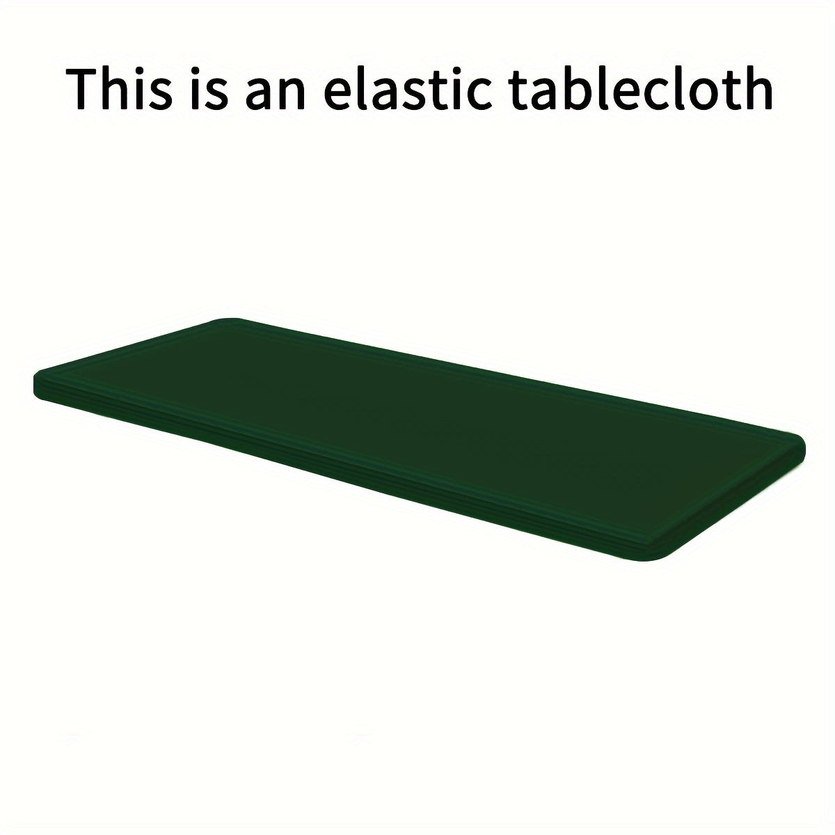 1pc Rectangular Semi-Circle Tablecloth, Wrinkle-Resistant Washable Stretch Fit Polyester Table Cover, Suitable for Parties, Weddings, Gardens, Outdoor, Dining, Picnic