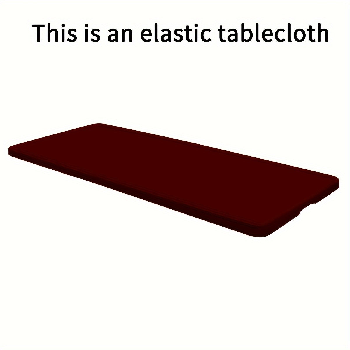 1pc Rectangular Semi-Circle Tablecloth, Wrinkle-Resistant Washable Stretch Fit Polyester Table Cover, Suitable for Parties, Weddings, Gardens, Outdoor, Dining, Picnic