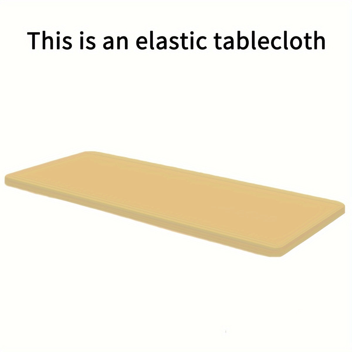1pc Rectangular Semi-Circle Tablecloth, Wrinkle-Resistant Washable Stretch Fit Polyester Table Cover, Suitable for Parties, Weddings, Gardens, Outdoor, Dining, Picnic