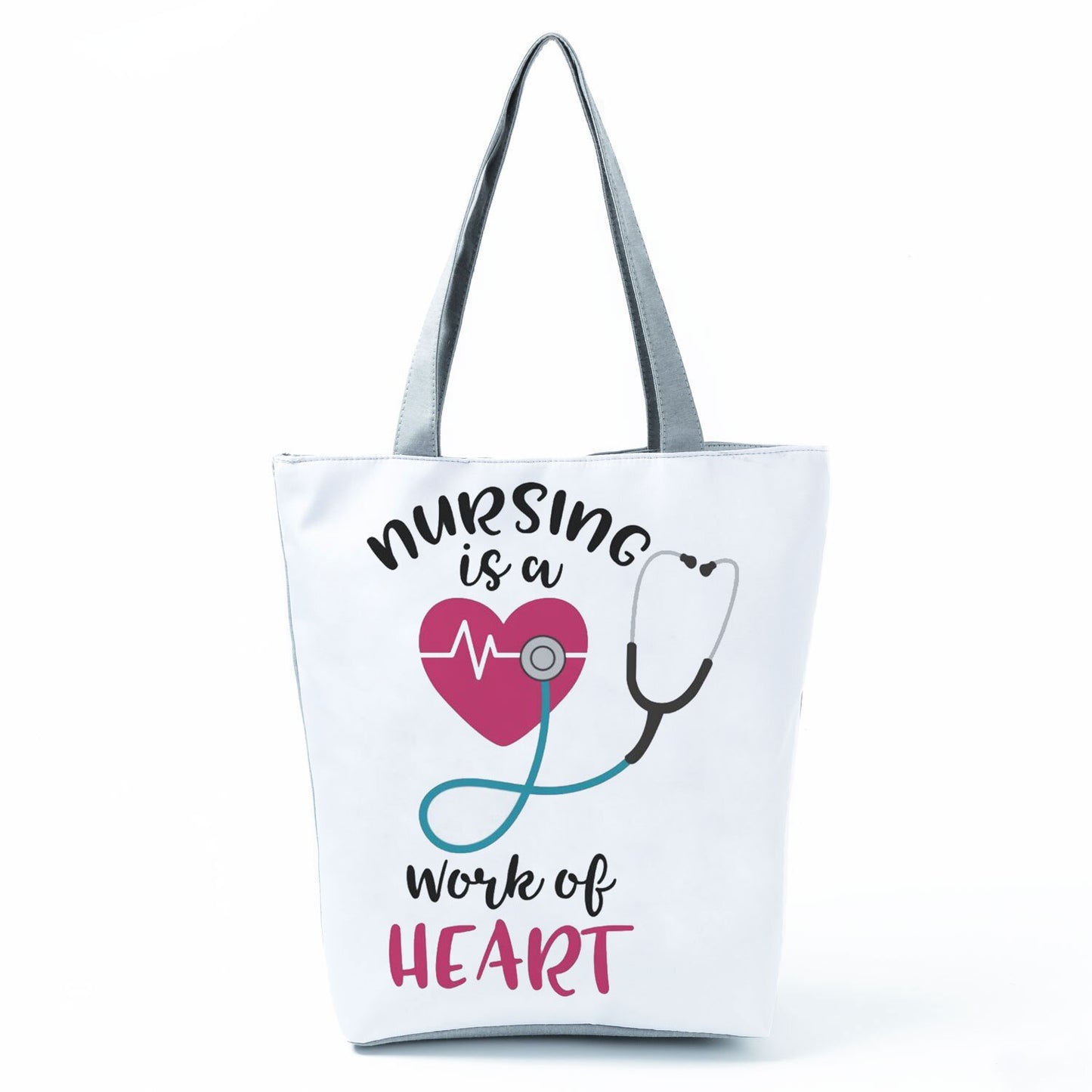 Handbag Customized Faith Love Nursing Nurse Letter Print Tote Shoulder Bag Portable