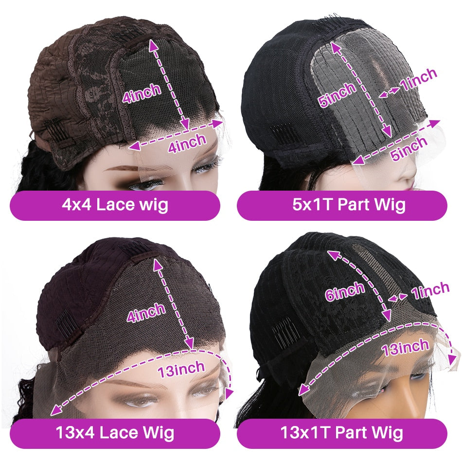 Short Curly Bob Wig Brazilian 13X1 Lace Human Hair Wigs 4X4 Closure Wig Pre Plucked Remy Deep Wave 5x1 T Part Lace Wig For Women