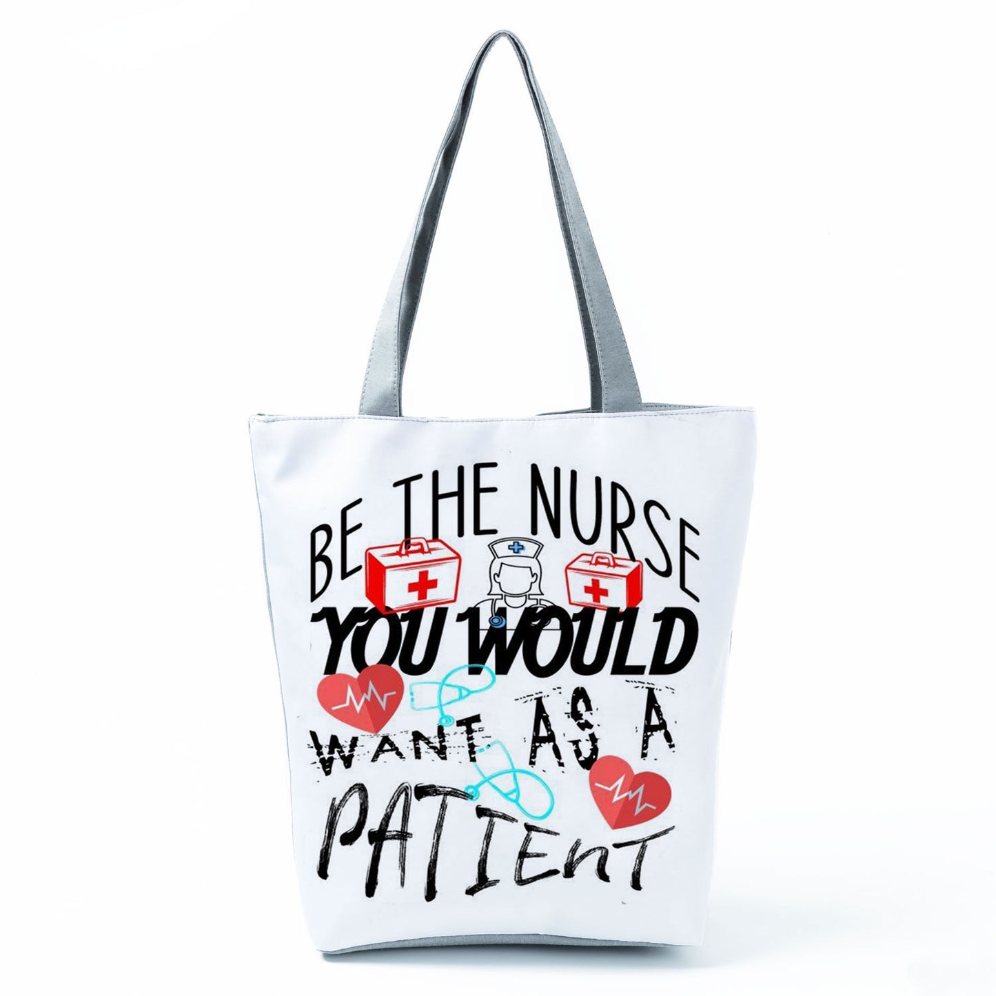 Handbag Customized Faith Love Nursing Nurse Letter Print Tote Shoulder Bag Portable