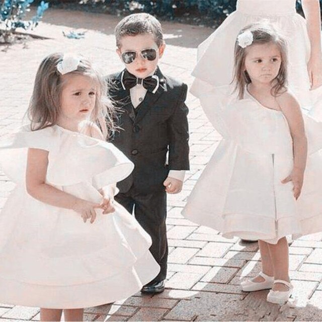 Pretty Flower Girl Dresses soft lace Dress Kids Formal Wear