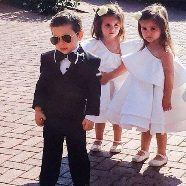 Arrival ivory Tulle Pretty Flower Girl Dresses soft lace Baby Girl Infant lace Dress Kids Formal Wear lace