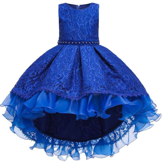 Baby Girls Princess Lace Flower Wedding Christmas Party Tutu Dress Children Kids Elegant Vestidos for 4-15Years Teenager Wear