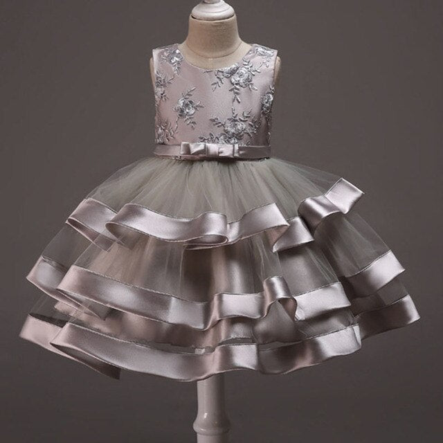 Baby Kids Infant Girl Flower Princess Party Tutu Dress Children Wedding Bridesmaid Toddler Lace Christmas Dress Vestidos Clothes