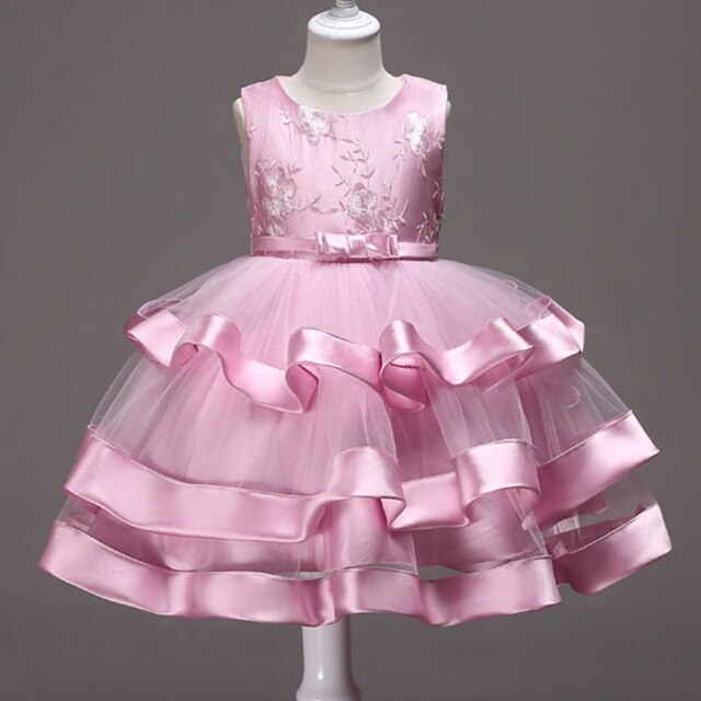 Baby Kids Infant Girl Flower Princess Party Tutu Dress Children Wedding Bridesmaid Toddler Lace Christmas Dress Vestidos Clothes