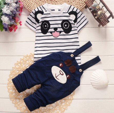 BibiCola Hot Sale Summer Boys Clothing Sets Children Boys Clothes Kids Fashion T-shit+denim Shorts 2pcs Suits Cotton Tracksuits