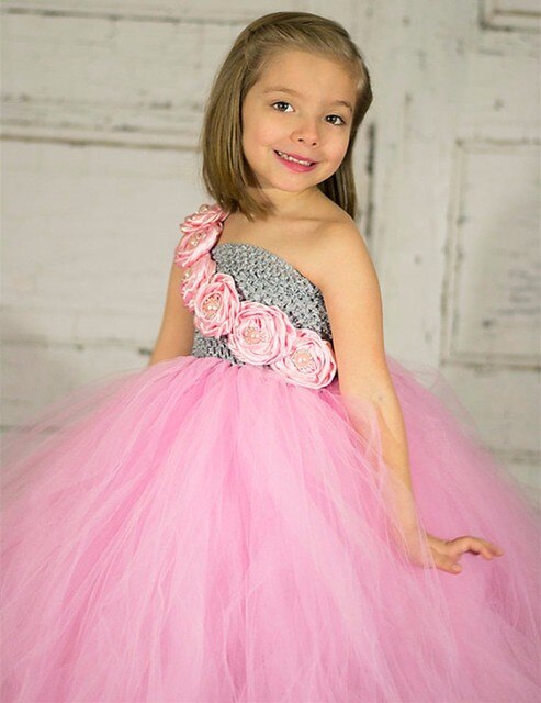 Blue Girl Dress Flower Girl Tutu Dress Birthday for Girls Size 2-10Y