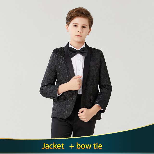 Boy's Casual Suit Blazer Flower Boy Suit Dress For Wedding Children Formal Blazer Clothes Children's Jacquard suit coat