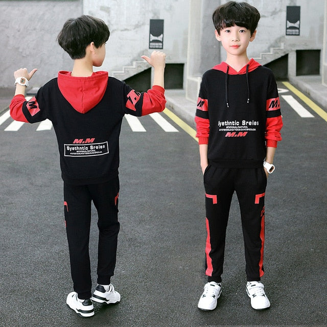 Boys Clothing Sets Spring Autumn Fashion Hoodie Jackets + Pants Sports Children’s Clothes Kids Tracksuit Teen 4 6 8 10 12 Years