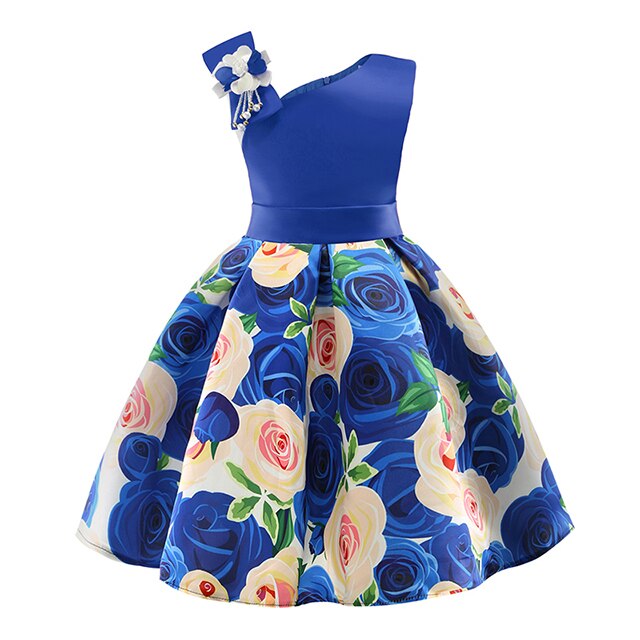 Christmas Princess Girls Flower Embroidered Dress Elegant Kids Girl Wedding Party Dresses Girls Halloween Dress Girls Clothes