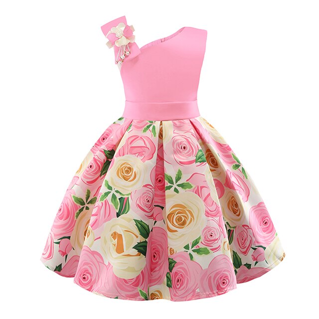 Christmas Princess Girls Flower Embroidered Dress Elegant Kids Girl Wedding Party Dresses Girls Halloween Dress Girls Clothes