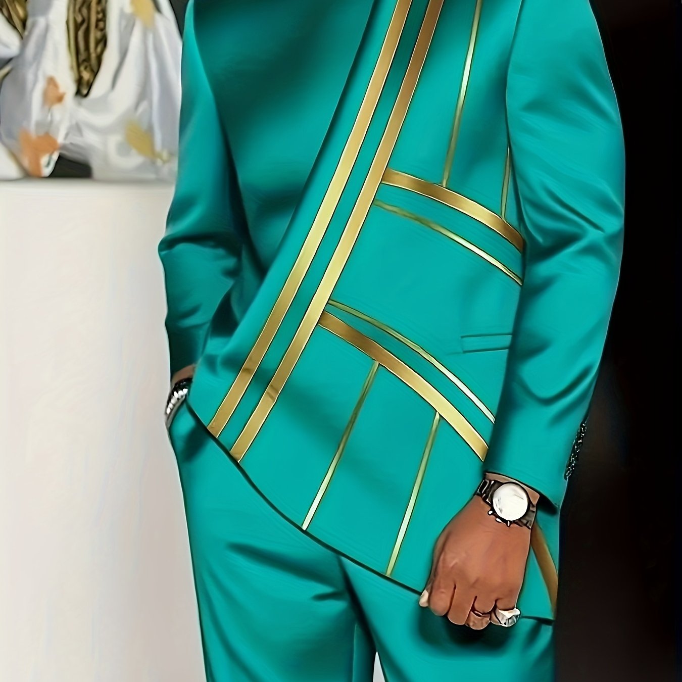 Men's Long-Sleeved Top and Pants Set