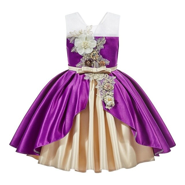 Flower Girls Dress Wedding Party Casual Gown Princess Summer Girls Dress Children's Tutu Elegant Clothes