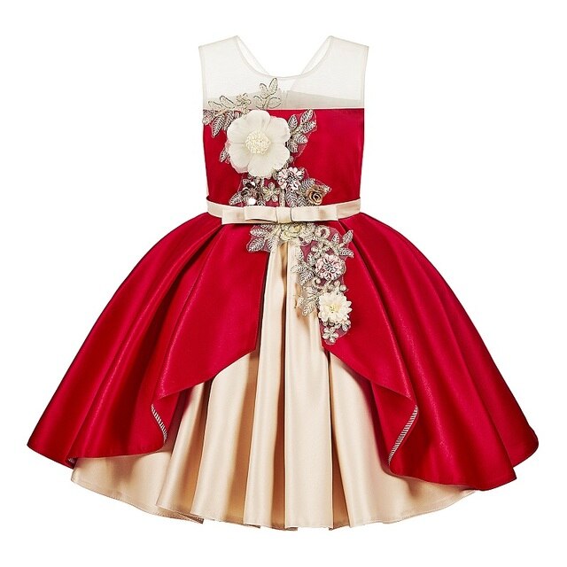Flower Girls Dress Wedding Party Casual Gown Princess Summer Girls Dress Children's Tutu Elegant Clothes