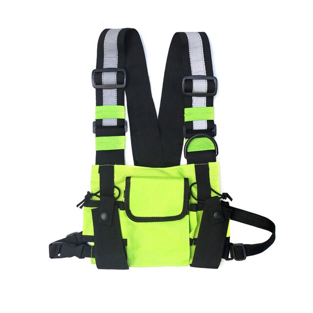 Functional Tactical Chest Bag Fashion Bullet Hip Hop Vest Streetwear Bag Waist Pack Women Black Chest Rig Bag 233