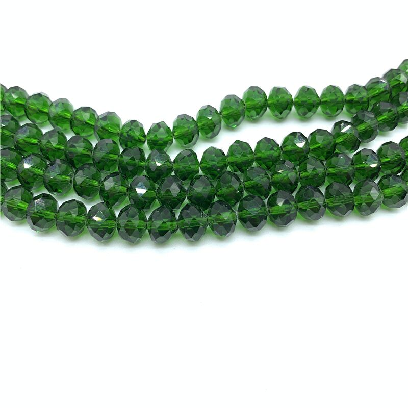 Wholesale 4x6mm/50pcs Crystal Rondel Faceted Crystal Glass Beads Loose Spacer Round Beads for Jewelry Making Jewelry Diy