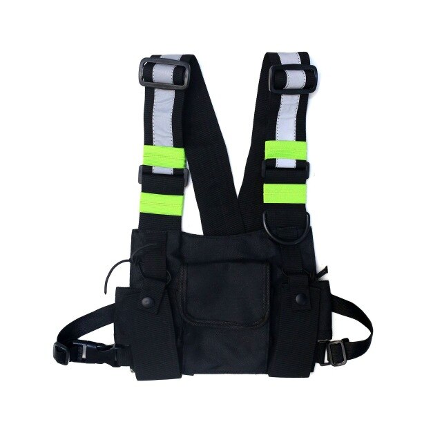 Functional Tactical Chest Bag Fashion Bullet Hip Hop Vest Streetwear Bag Waist Pack Women Black Chest Rig Bag 233