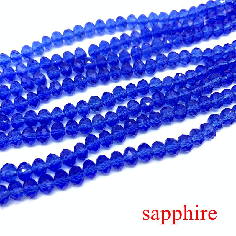 Wholesale 4x6mm/50pcs Crystal Rondel Faceted Crystal Glass Beads Loose Spacer Round Beads for Jewelry Making Jewelry Diy