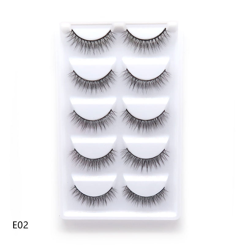 New Full 5 Pairs one box 3D Mink Hair False Eyelashes Natural Thick Long Eye Lashes Wispy Makeup Beauty Extension Tools H13