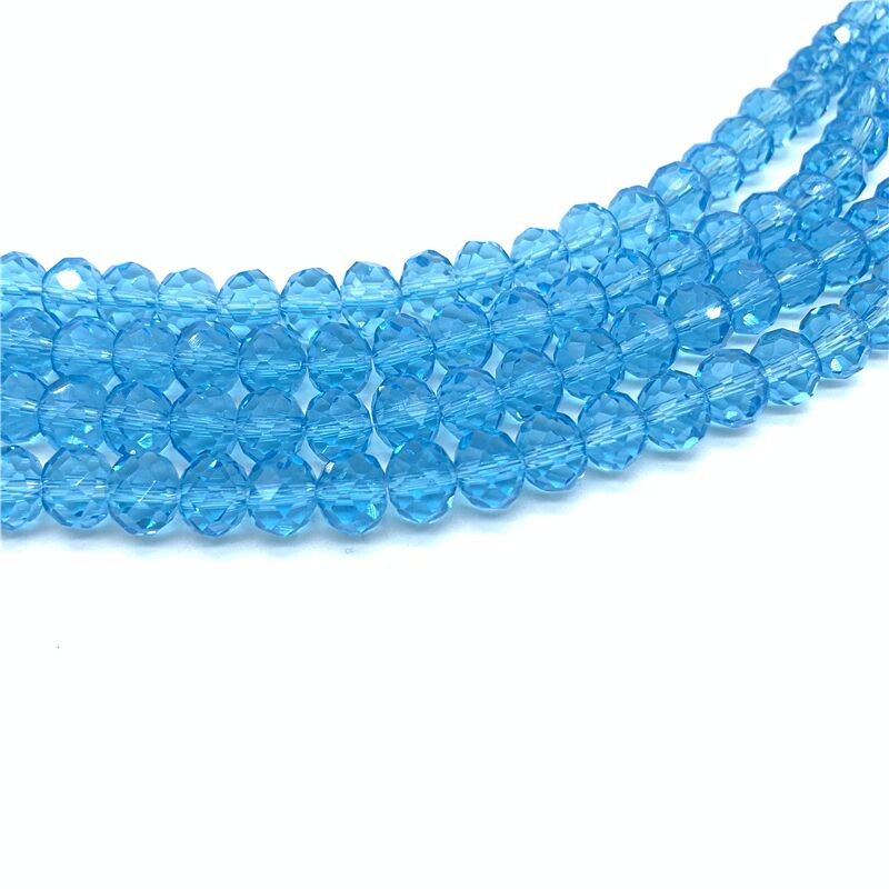 Wholesale 4x6mm/50pcs Crystal Rondel Faceted Crystal Glass Beads Loose Spacer Round Beads for Jewelry Making Jewelry Diy