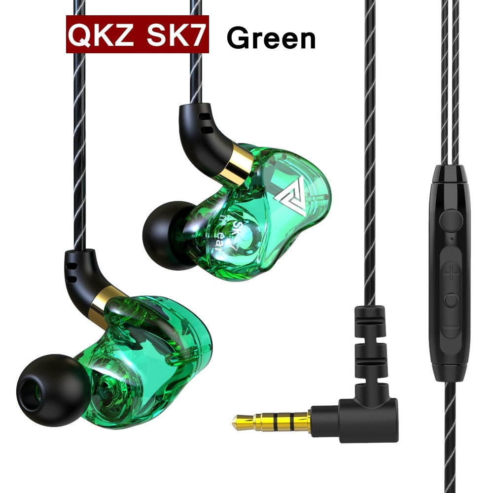Original QKZ AK6 Copper Driver HiFi Wired Earphone Sport Running Headphones Bass Stereo Headset Music Earbuds fone de ouvido