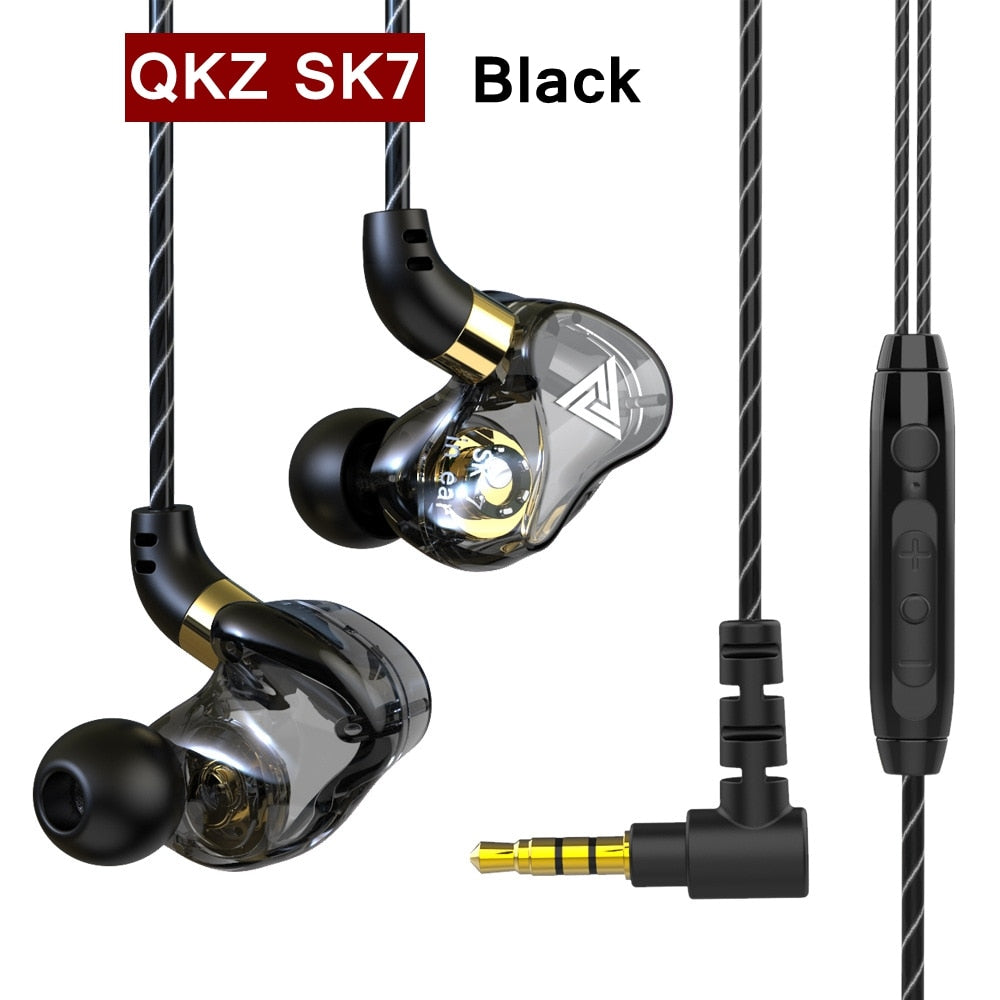 Original QKZ AK6 Copper Driver HiFi Wired Earphone Sport Running Headphones Bass Stereo Headset Music Earbuds fone de ouvido