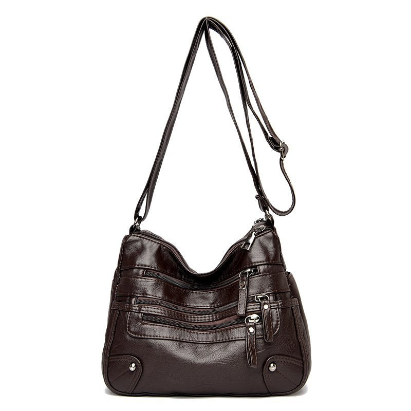High Quality Women's Soft Leather Shoulder Bags Multi-Layer Classic Crossbody Bag Luxury Designer Handbag and Purse