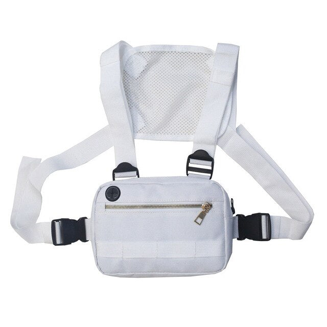 Functional Tactical Chest Bag Fashion Bullet Hip Hop Vest Streetwear Bag Waist Pack Women Black Chest Rig Bag 233