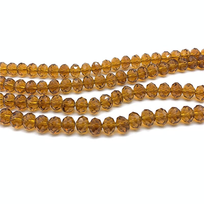 Wholesale 4x6mm/50pcs Crystal Rondel Faceted Crystal Glass Beads Loose Spacer Round Beads for Jewelry Making Jewelry Diy