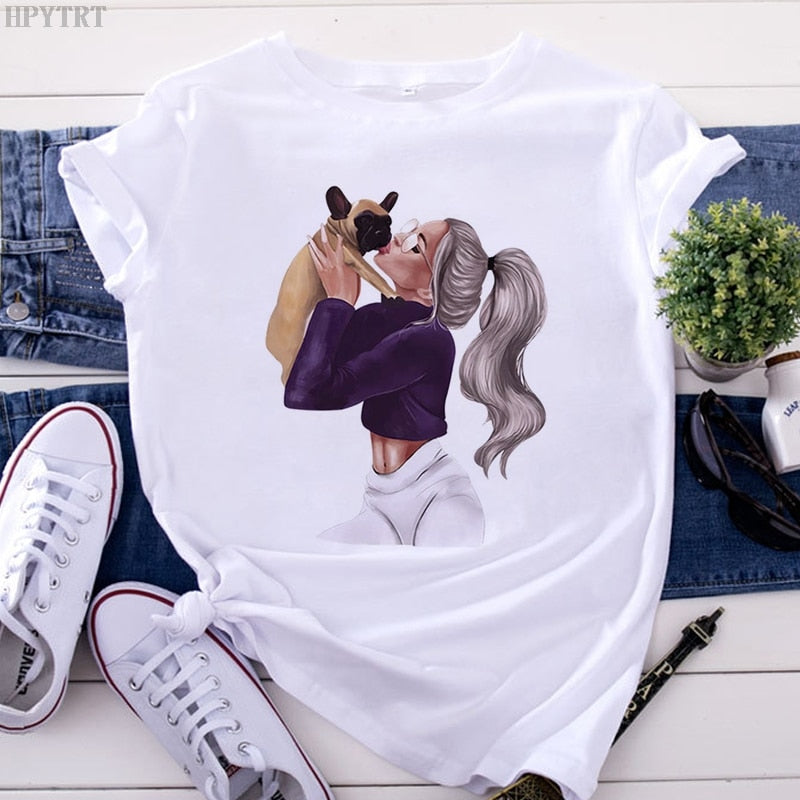 Mom and Men Queen Print Women T-shirt Best Mommy Summer Harajuku O Neck Funny 90S Tops Tee Daughter Casual Clothes,Drop Ship