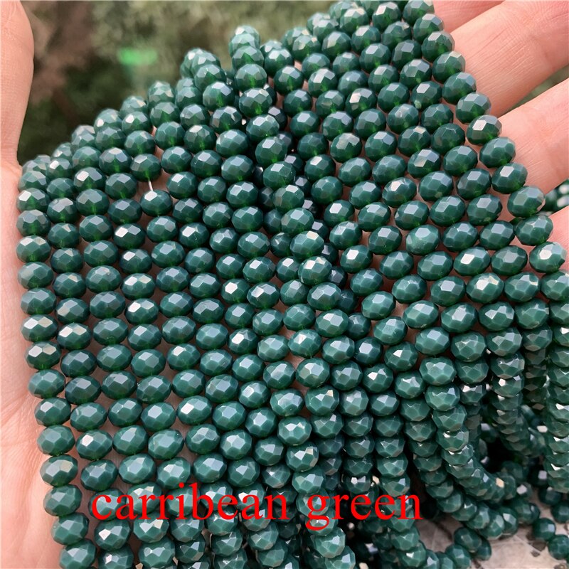 Wholesale 4x6mm/50pcs Crystal Rondel Faceted Crystal Glass Beads Loose Spacer Round Beads for Jewelry Making Jewelry Diy