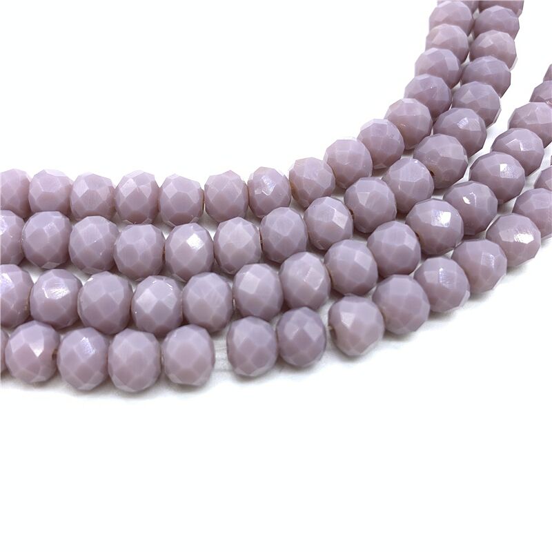 Wholesale 4x6mm/50pcs Crystal Rondel Faceted Crystal Glass Beads Loose Spacer Round Beads for Jewelry Making Jewelry Diy