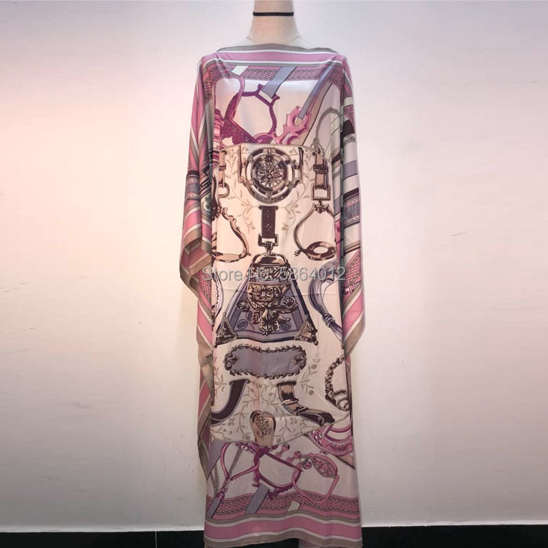 Silk Kaftan Maxi dresses Loose Bohemian kaftan long dress