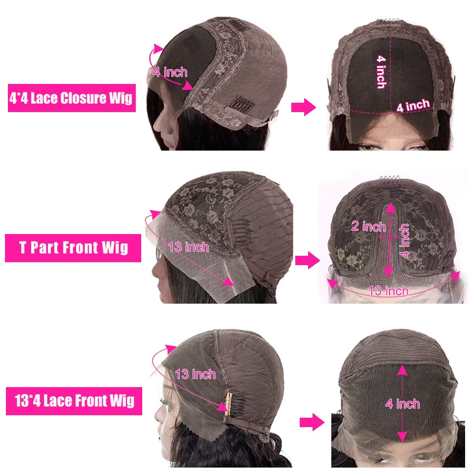 Deep Wave 4x4 Lace Closure Pre Plucked Short Bob Lace Frontal Wigs