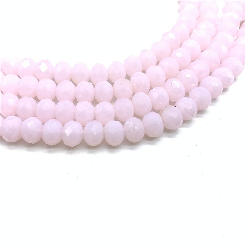 Wholesale 4x6mm/50pcs Crystal Rondel Faceted Crystal Glass Beads Loose Spacer Round Beads for Jewelry Making Jewelry Diy