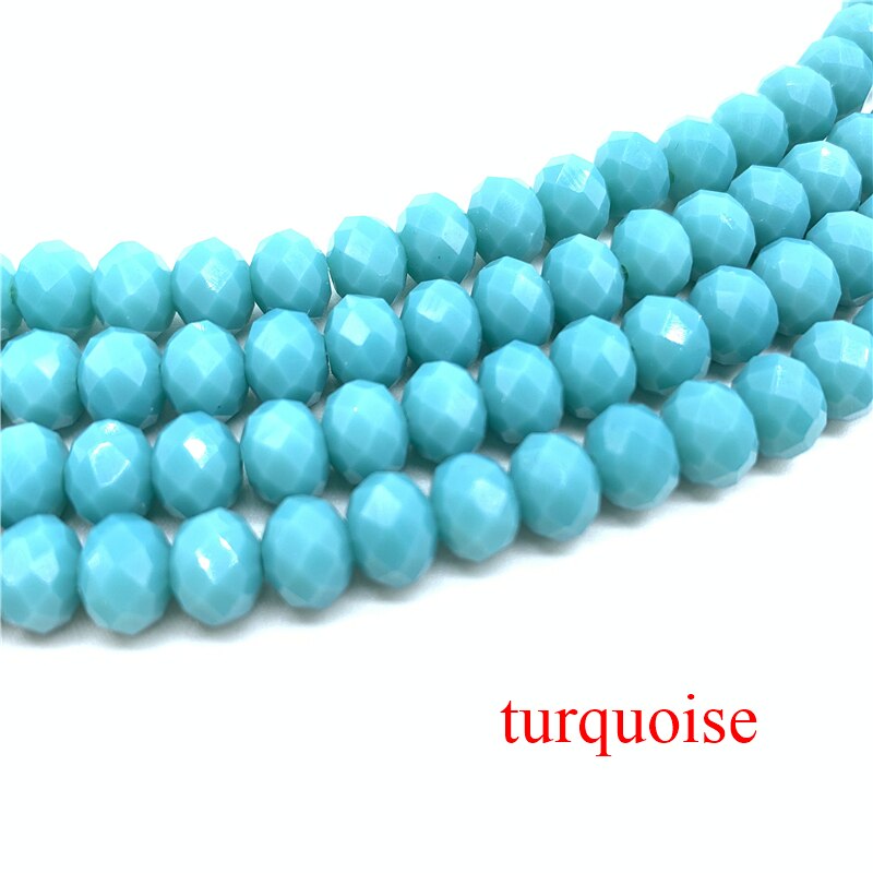 Wholesale 4x6mm/50pcs Crystal Rondel Faceted Crystal Glass Beads Loose Spacer Round Beads for Jewelry Making Jewelry Diy
