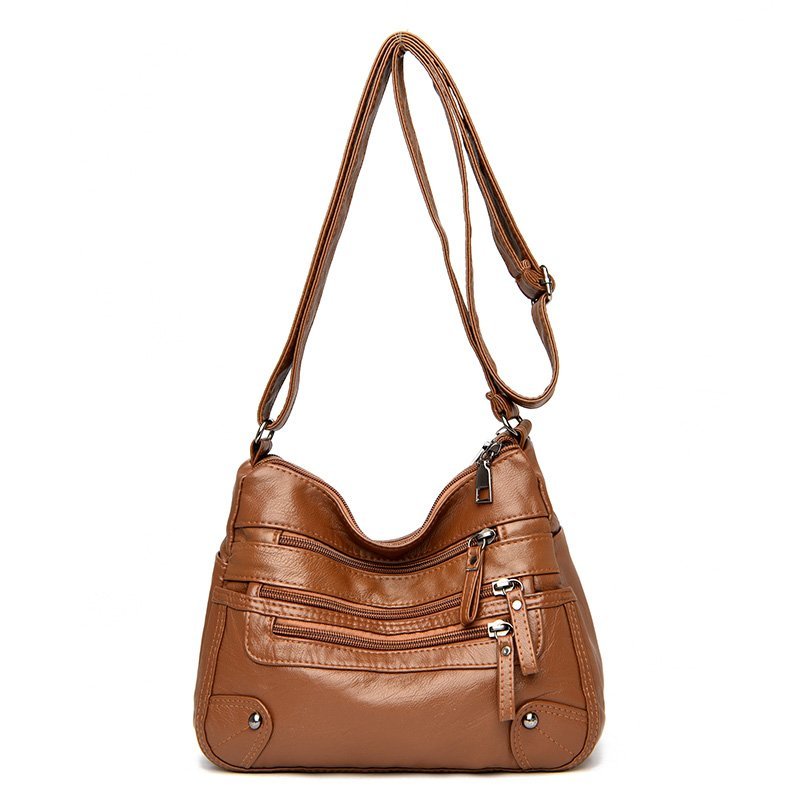 High Quality Women's Soft Leather Shoulder Bags Multi-Layer Classic Crossbody Bag Luxury Designer Handbag and Purse
