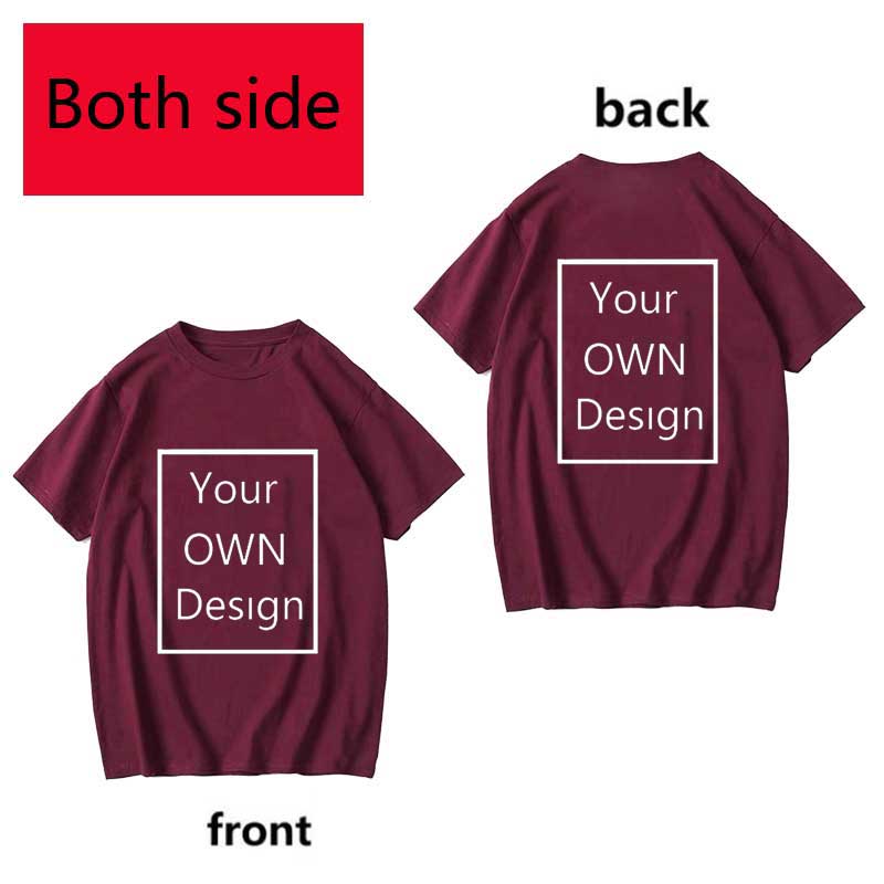 Your Own Design Logo and Picture Custom Tshirt Men and women Cotton T shirt Casual T-shirt