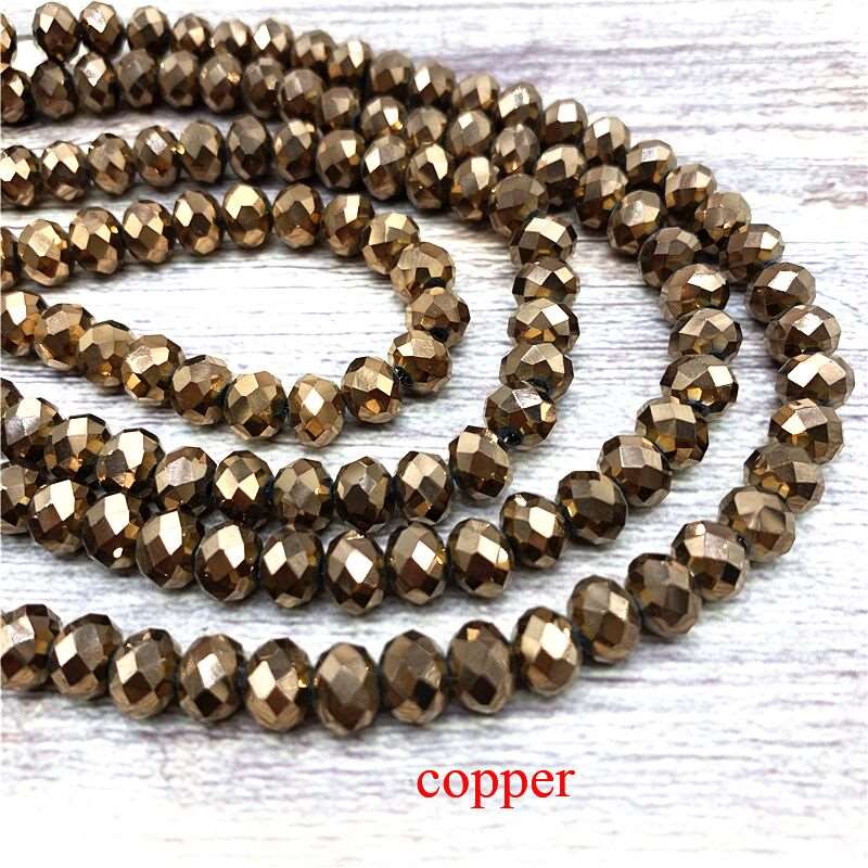 2X3/ 3X4/ 4X6/ 6X8mm Crystal Beads AB Multicolor Sapcer Glass Beads for Jewelry Hand Ring Necklace Making DIY Wholesale