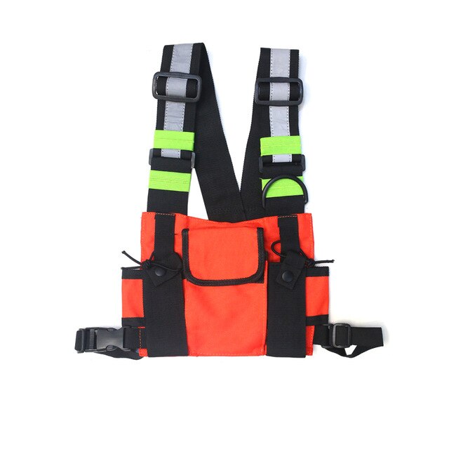 Functional Tactical Chest Bag Fashion Bullet Hip Hop Vest Streetwear Bag Waist Pack Women Black Chest Rig Bag 233