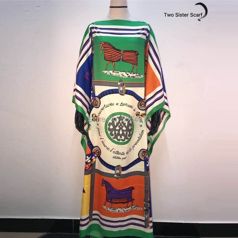 Silk Kaftan Maxi dresses Loose Bohemian kaftan long dress